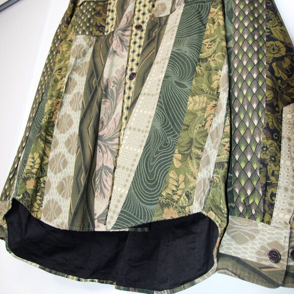 SS18 DRIES VAN NOTEN CAYCE PATCHWORK PRINT SHIRT JACKET M - Picture 6 of 16